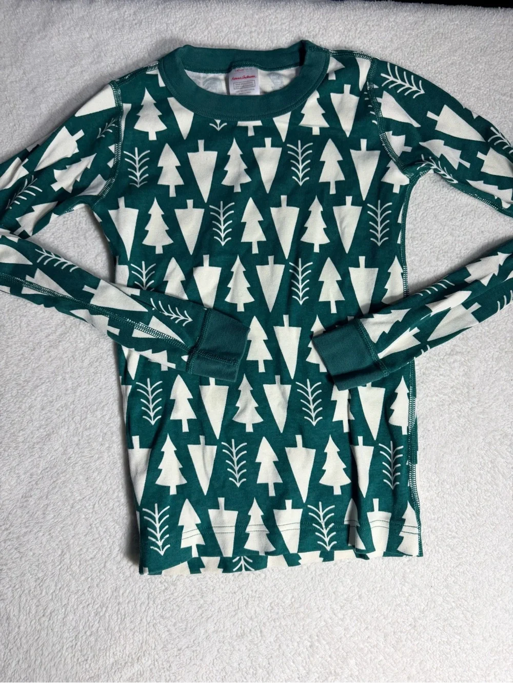Hanna Andersson Happy Trees On Green Pajama Set | Size 10